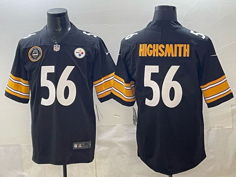 Men 2026 Pittsburgh Steelers #56 Highsmith Black Nike Limited NFL Jersey 03->pittsburgh steelers->NFL Jersey